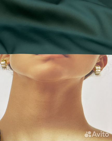 Серьги конго мини с перламутром