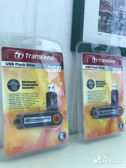 Usb флешка с отпечатком пальца, Transcend, 2гб
