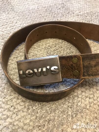 Мужской кожаный ремень levis ручной работы