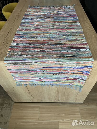 Коврик лоскутный цветной прикроватный / придверный
