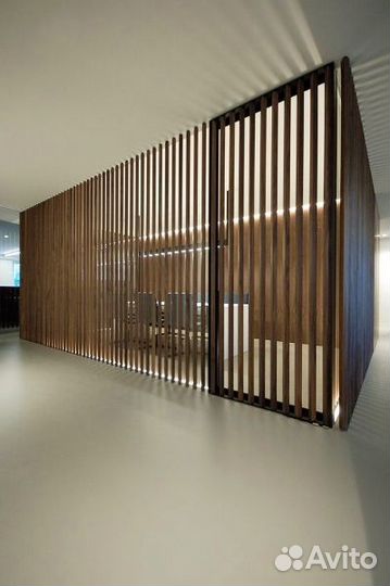 Перегородка из реек офисная