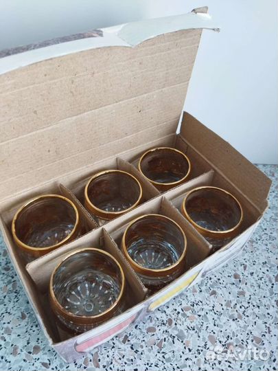Стопки новые стекло. 3 вида
