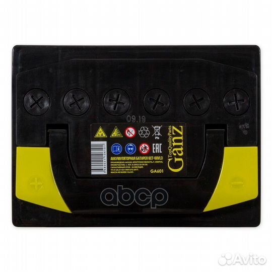 Аккумулятор ganz 60 А/ч прямая L+ 242x175x190 E
