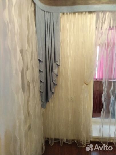 Комплект шторы и тюль ламбрикен