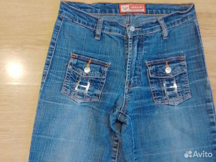 Джинсы ретро,клёш от колена y2k