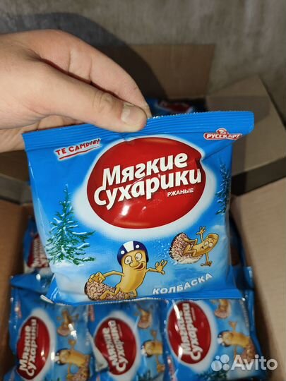 Мягкие сухарики (18 шт.) вкус колбаска