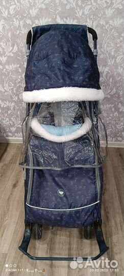 Детские санки коляска ника 7/1Б