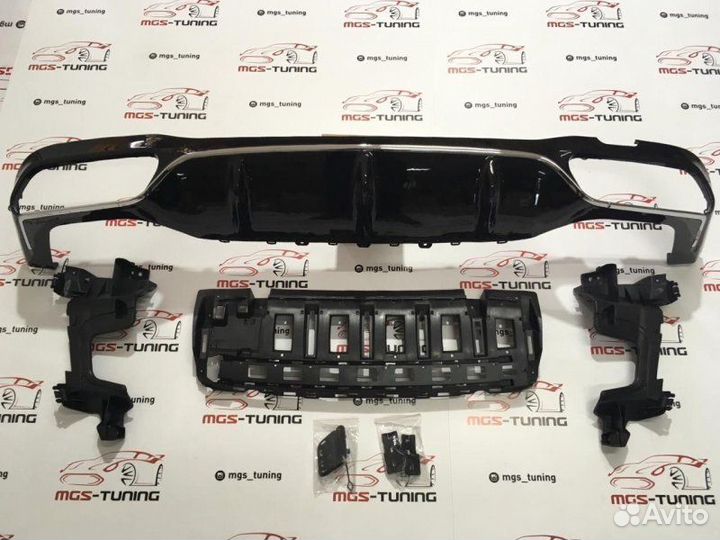 Диффузор E63s AMG с хром вставкой Mercedes w213