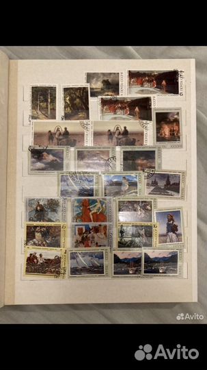 Альбом для почтовых марок, почтовые марки