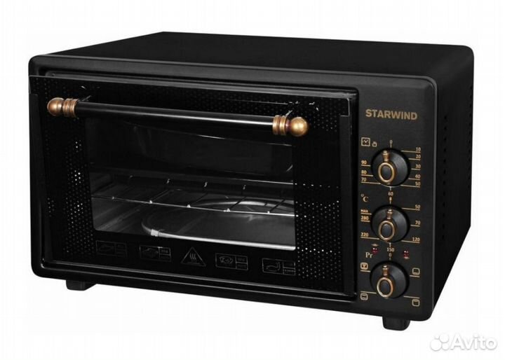 Электро-печь StarWind SMO2027, цвет черный