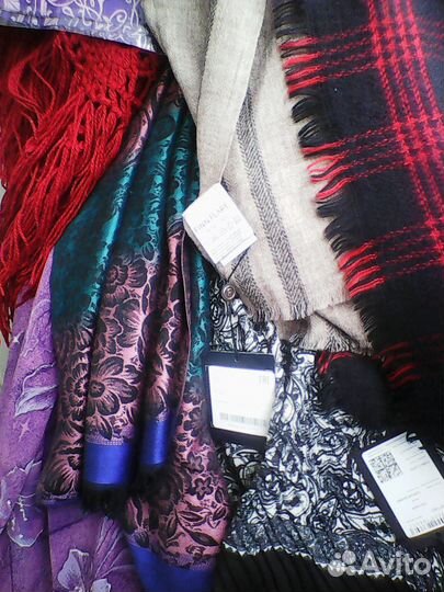 Платки шарф палантин новые шерсть вискоза крепде