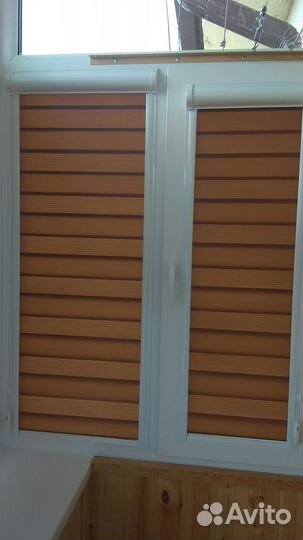 Жалюзи рулонные день ночь этник св. коричневый