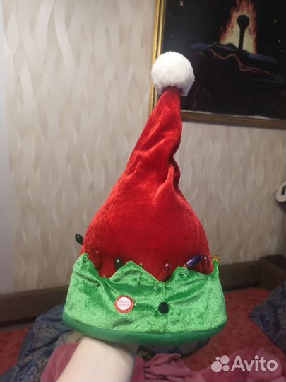 Шапка клоуна на батарейках