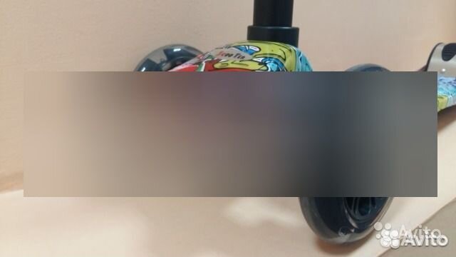 Самокат детский 2 колеса спереди, графити, магазин