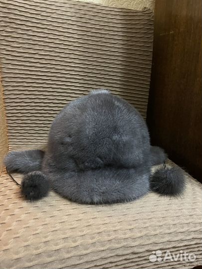 Шапка ушанка норковая женская