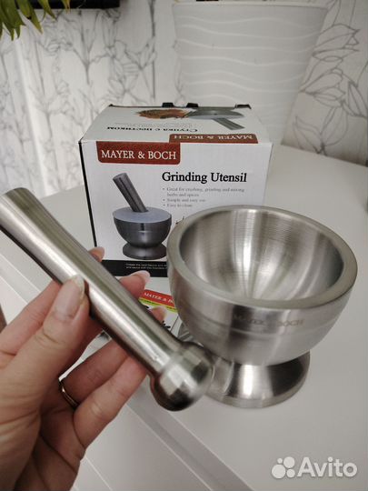 Ступка с пестиком mayer&boch из нержавеющей стали