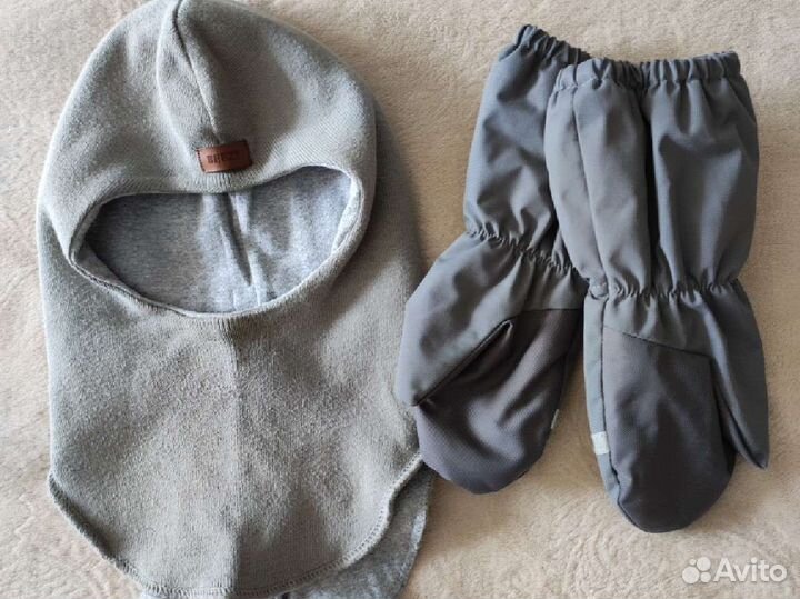 Шапка шлем демисезон, краги