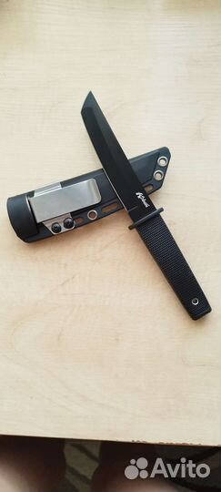 Нож туристический черный