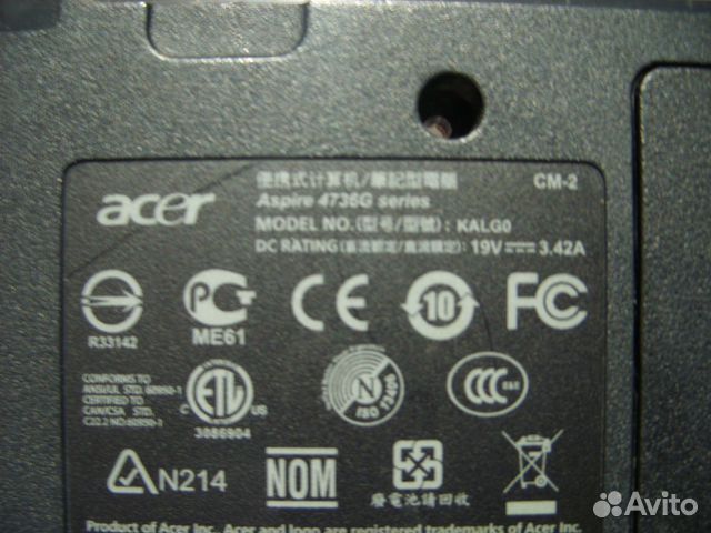 Ноутбук acer 4736g в разборке с проблемами