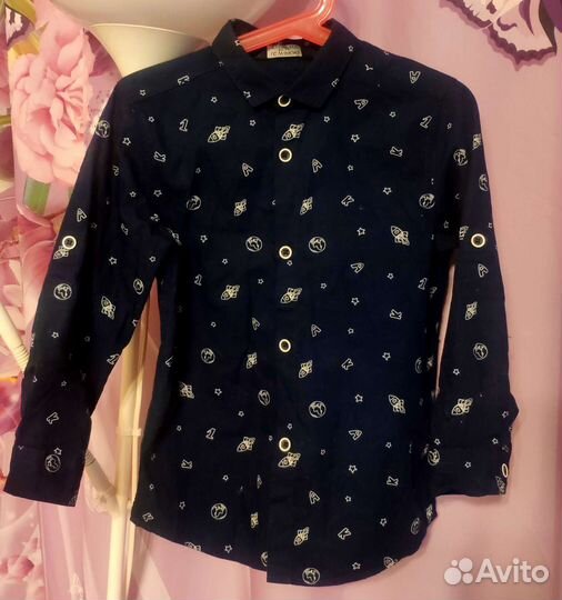 Рубашка для мальчика с длинными рукавами