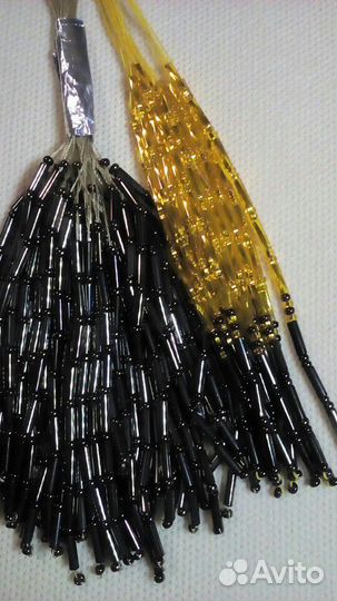 Стеклярус на нити (Preciosa)