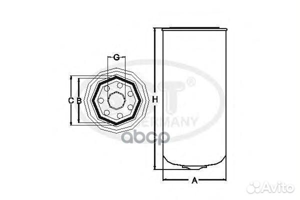 Топливный фильтр volvo/MAN trucks st6007 SCT