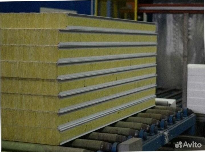 Сэндвич панели стеновые с минер. ватой от 200 м2