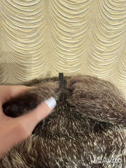 Шапка с ушами мужская бобер