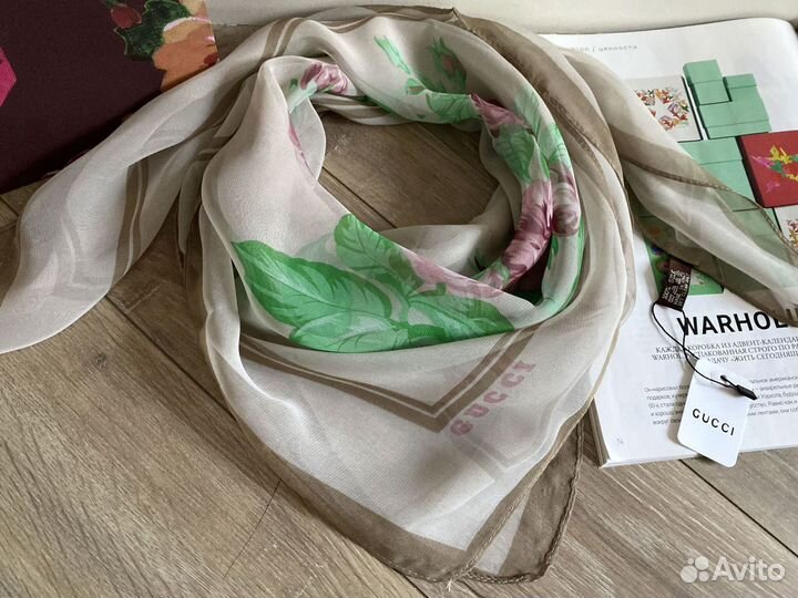 Платок из шифона gucci Цветы
