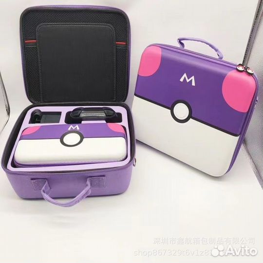 Сумка с Чехлом для Nintendo Switch Фиолетовая Поке