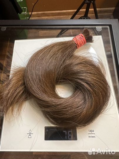 44см,76гр Донорский срез волос натуральные