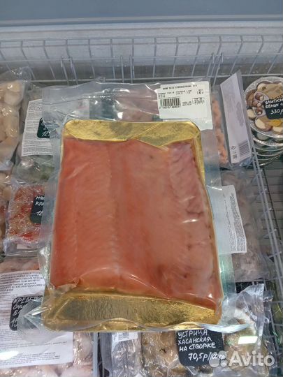 Филе слабосоленое и х/к разных видов рыб