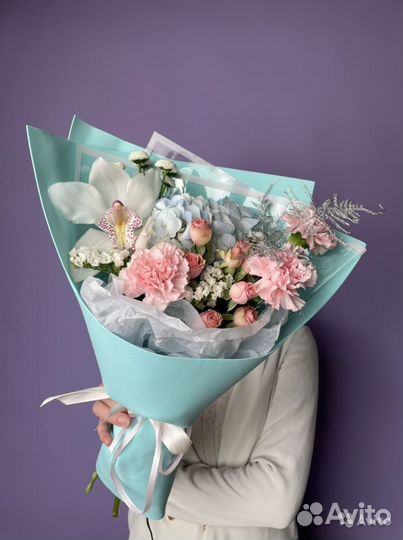 Букет цветов. Розы, Пионы