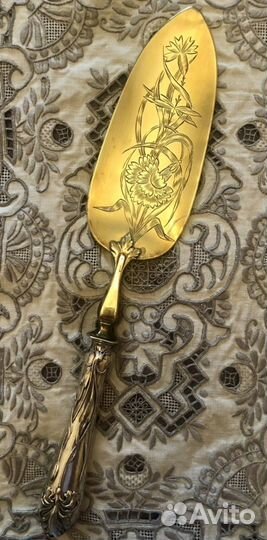 Антикварная лопатка для торта