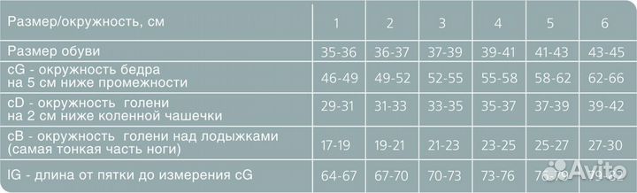 Чулки компрессионные Ergoforma 211 женские 1 класс