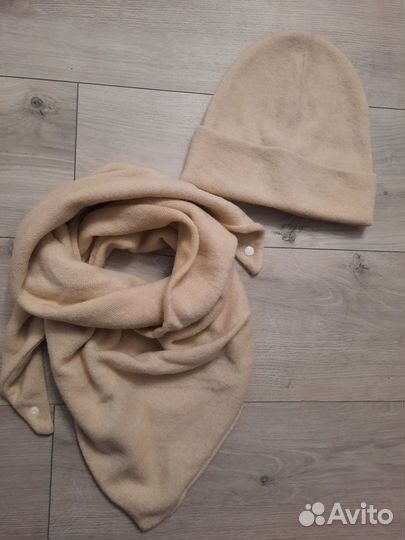 Шапочка и косынка из ангоры