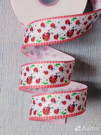 Репсовая лента с рисунком