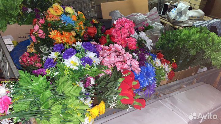 Букеты искуственных цветов,штучные