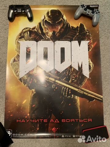Постеры Doom 2016 и Uncharted 4 купить в Москве | Хобби и отдых | Авито