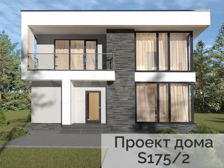 Коттедж 176 м² на участке 1 сот.