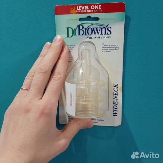 Соски для бутылочек с широким горлышком dr. Brown