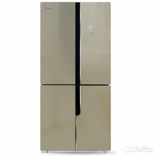Холодильник Ginzzu NFK-500 Gold glass Новый
