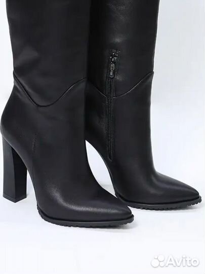 Сапоги демисезонные из натуральной кожи, 37 размер