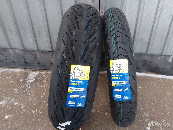 Мотошины 120 70 + 180 55 17 Michelin Road 5
