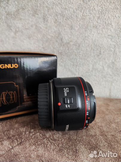 Объектив yongnuo 50mm f1 8 ll для canon