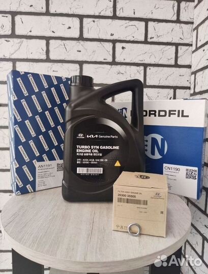 Масло 10w40 ориг. + фильтр воздуш. салон. масл