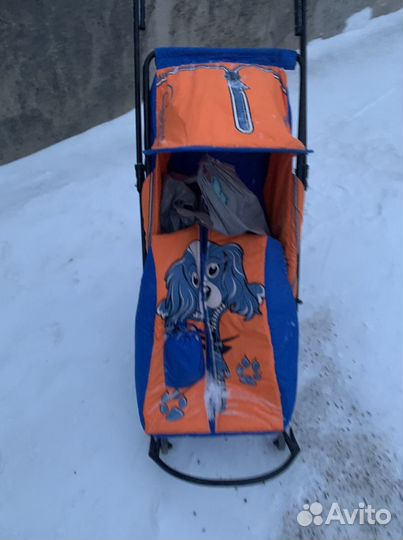 Санки на колесах детские