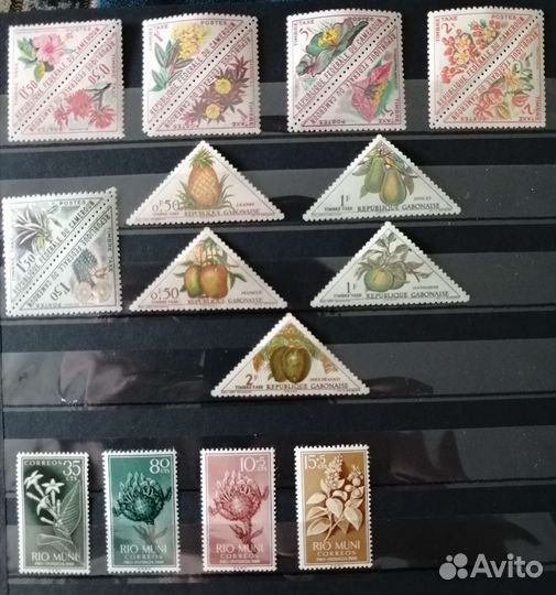 Марки иностранные флора