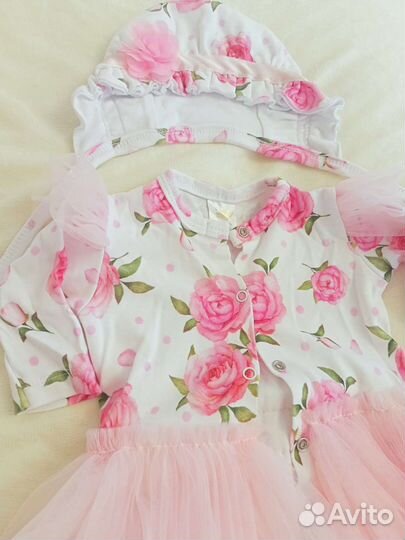 Набор боди и чепчик для девочки