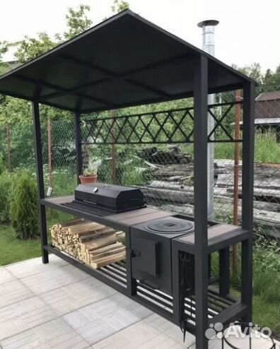 Мангал с крышей
